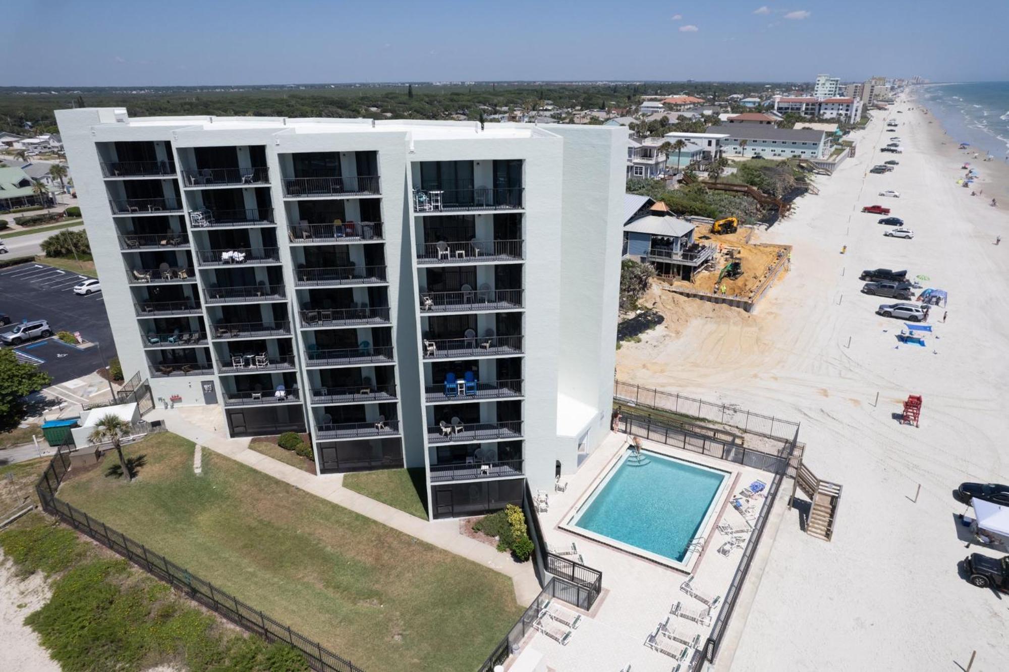 Ocean View With A Beachfront Pool At Ocean Trillium Condo ~ 602 New Smyrna Beach Dış mekan fotoğraf