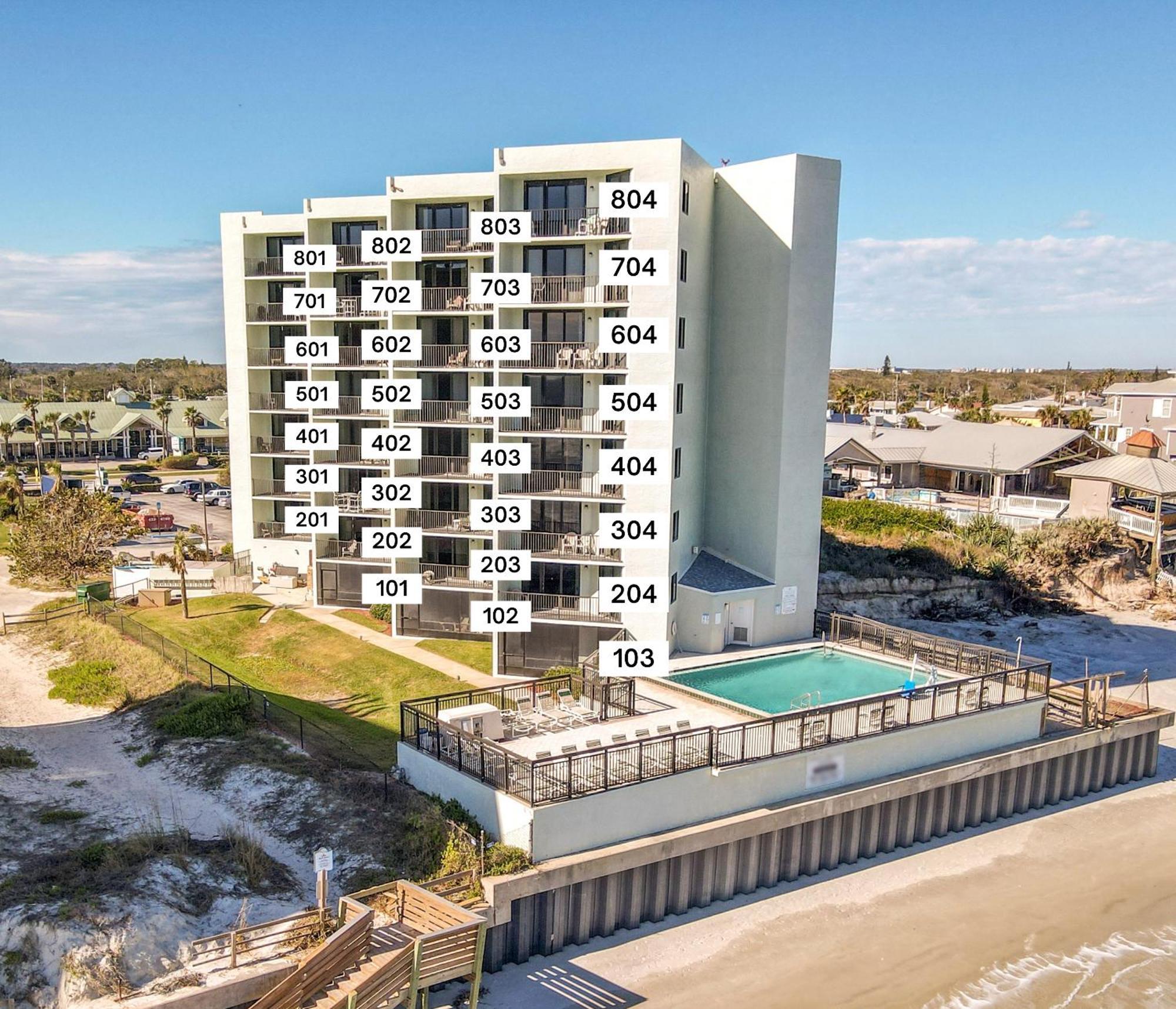 Ocean View With A Beachfront Pool At Ocean Trillium Condo ~ 602 New Smyrna Beach Dış mekan fotoğraf